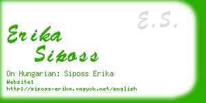 erika siposs business card